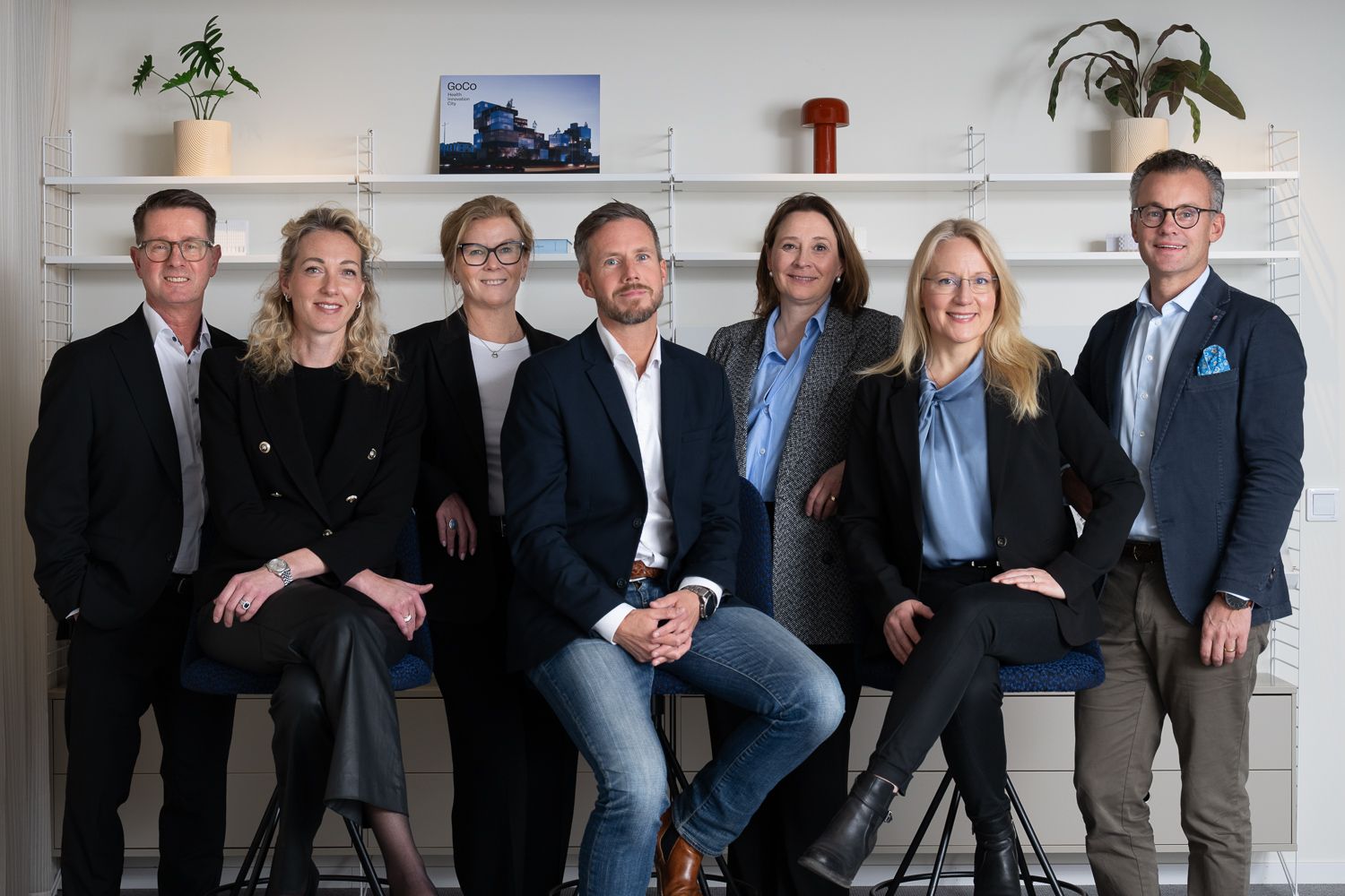 Fr. vänster, Micael Averborg, Hanna Bilir, Ulrica Sjöswärd, Patrik Lamberth, Anna-Karin Hag, Lena Meyer, Joel Ambré