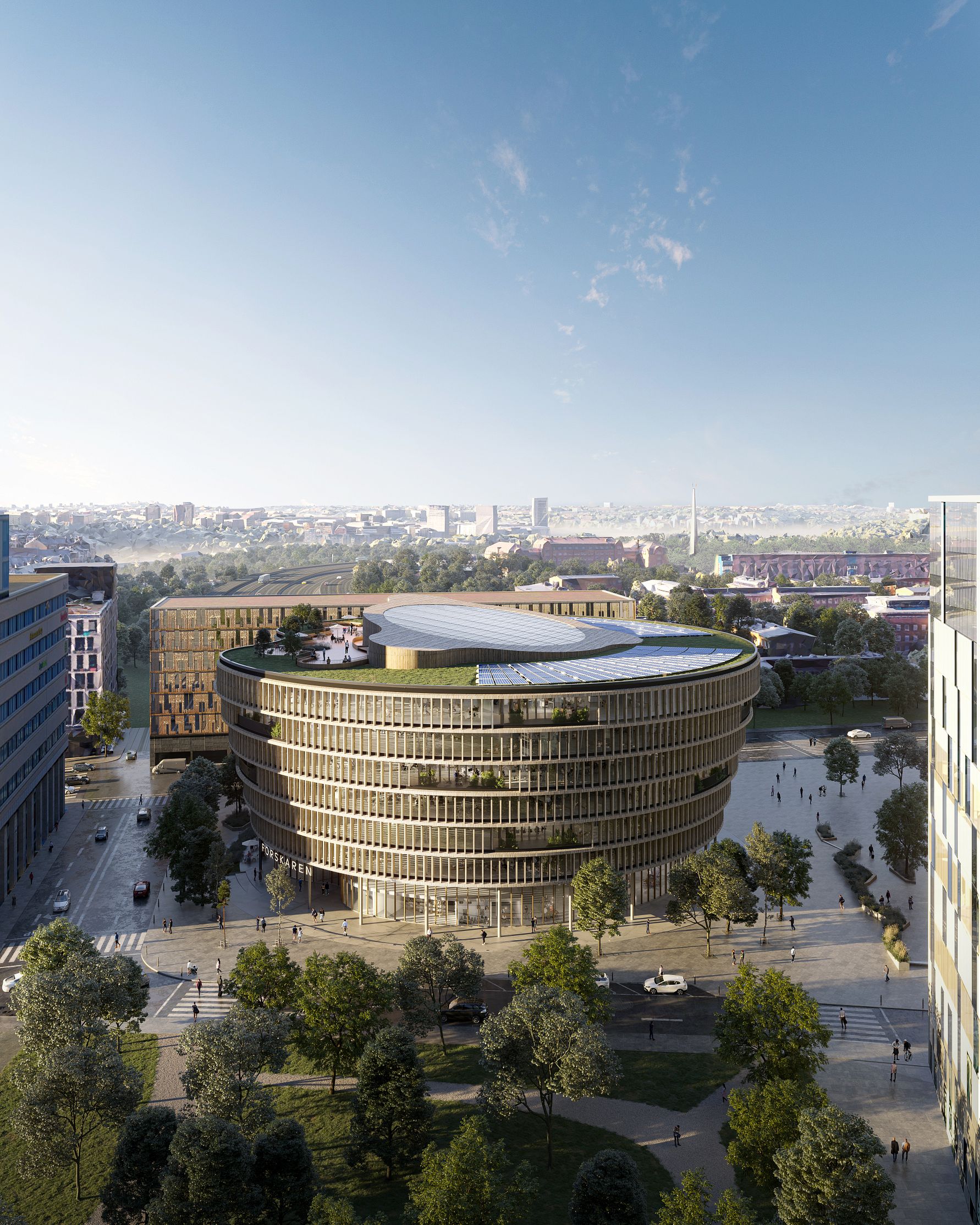 Forskaren illustrationen är famtagen av 3XN